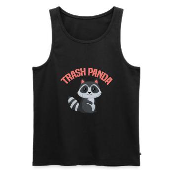 racoon - Men's Premium Organic Tank Top - black - Front - Michal (187cm)