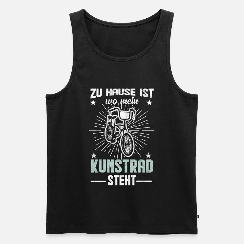 Kunstrad Spruch Geschenkidee - Männer Premium Bio Tank Top - Schwarz