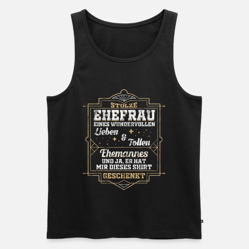 Ehefrau Liebe Partnerschaft Geschenk - Männer Premium Bio Tank Top - Schwarz