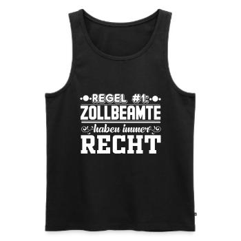 Zollbeamter Beruf & Arbeit Geschenk - Männer Premium Bio Tank Top - Schwarz - Vorne - Michal (187cm)