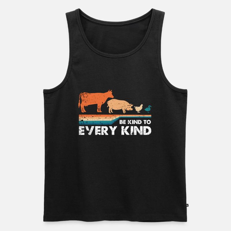 Vegan Statement - Männer Premium Bio Tank Top - Schwarz