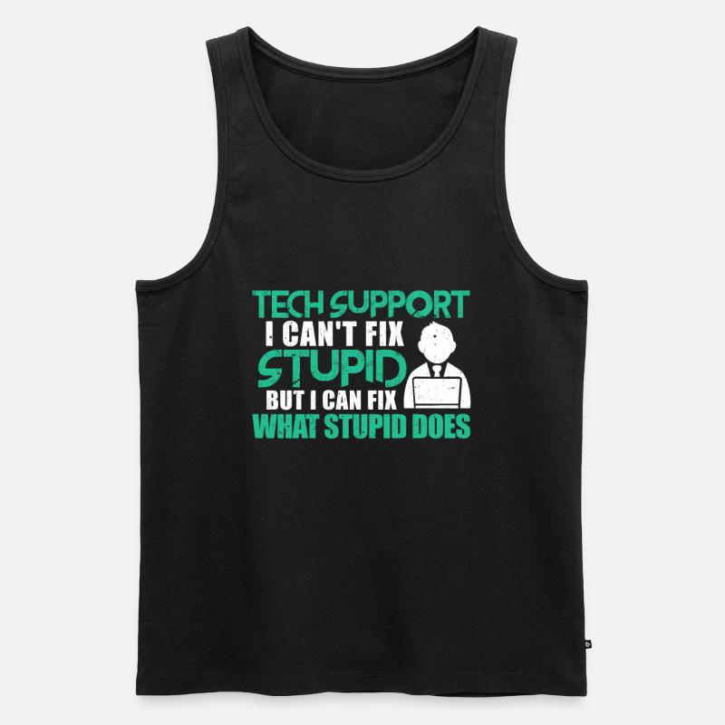 Technischer Support - Männer Premium Bio Tank Top - Schwarz