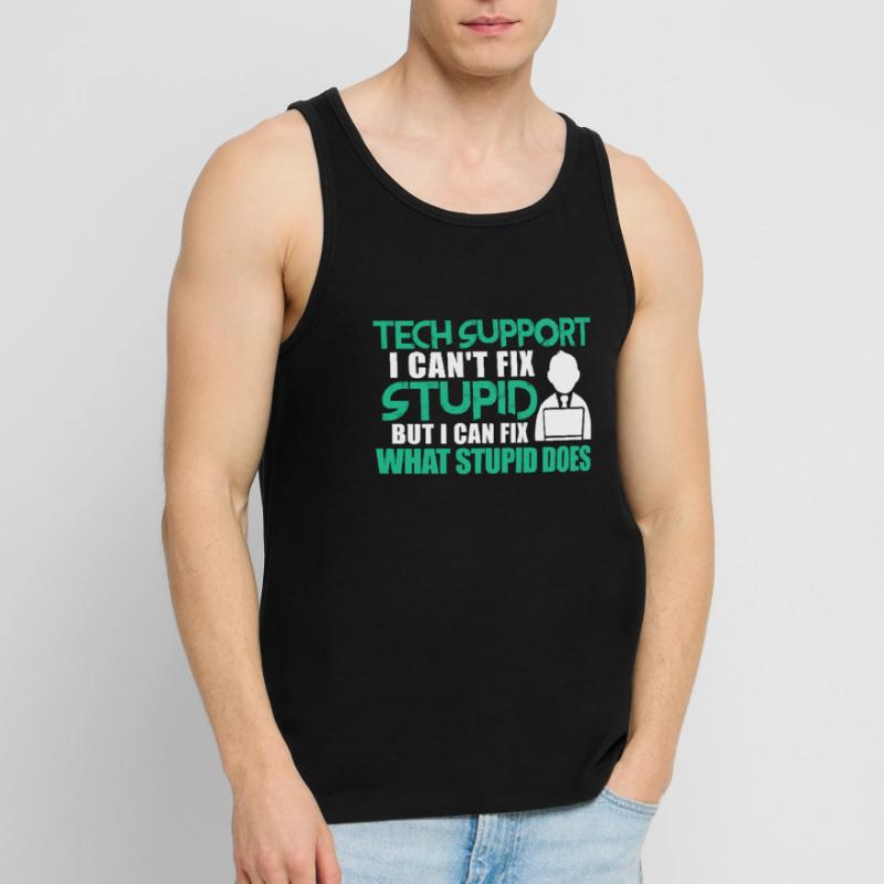 Technical support computer IT programmer Men's Premium Organic Tank Top