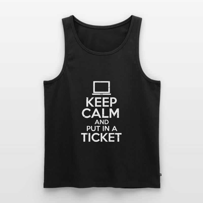 Technical support computer computer scientist nerd Men's Premium Organic Tank Top