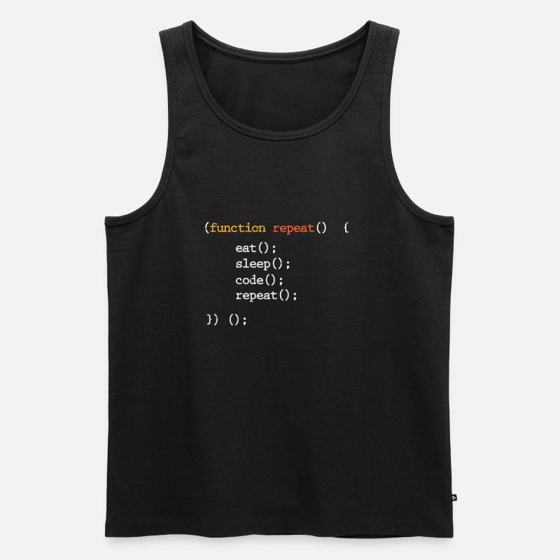 Programmeur Coder Programmer Informatique Geek - Débardeur bio Premium Homme - noir