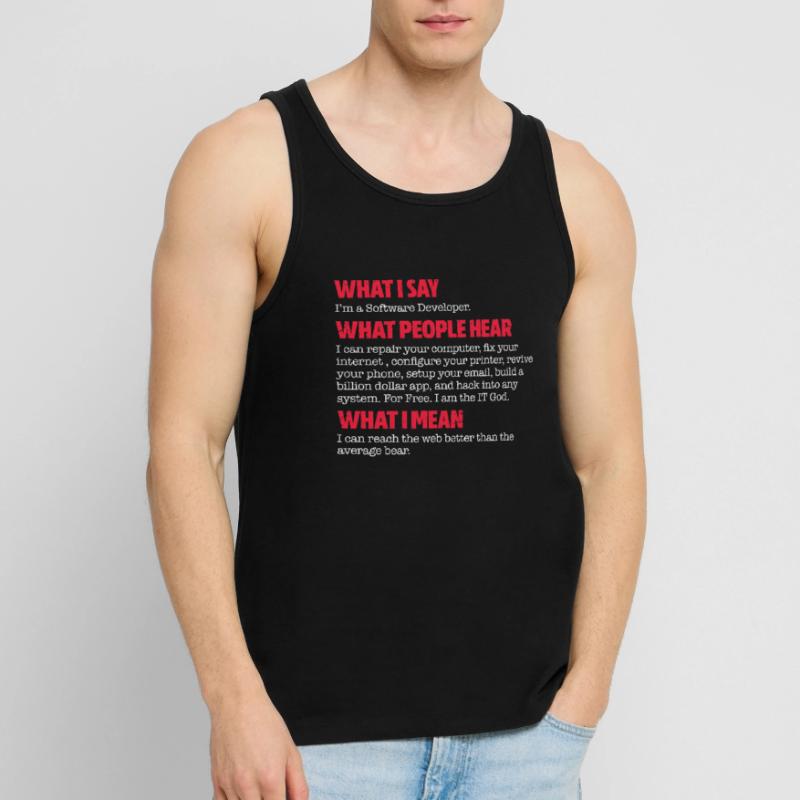 Software developer Men's Premium Organic Tank Top