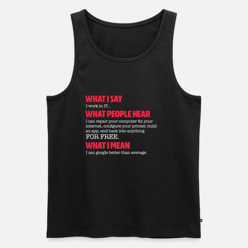 Informatiker - Männer Premium Bio Tank Top - Schwarz