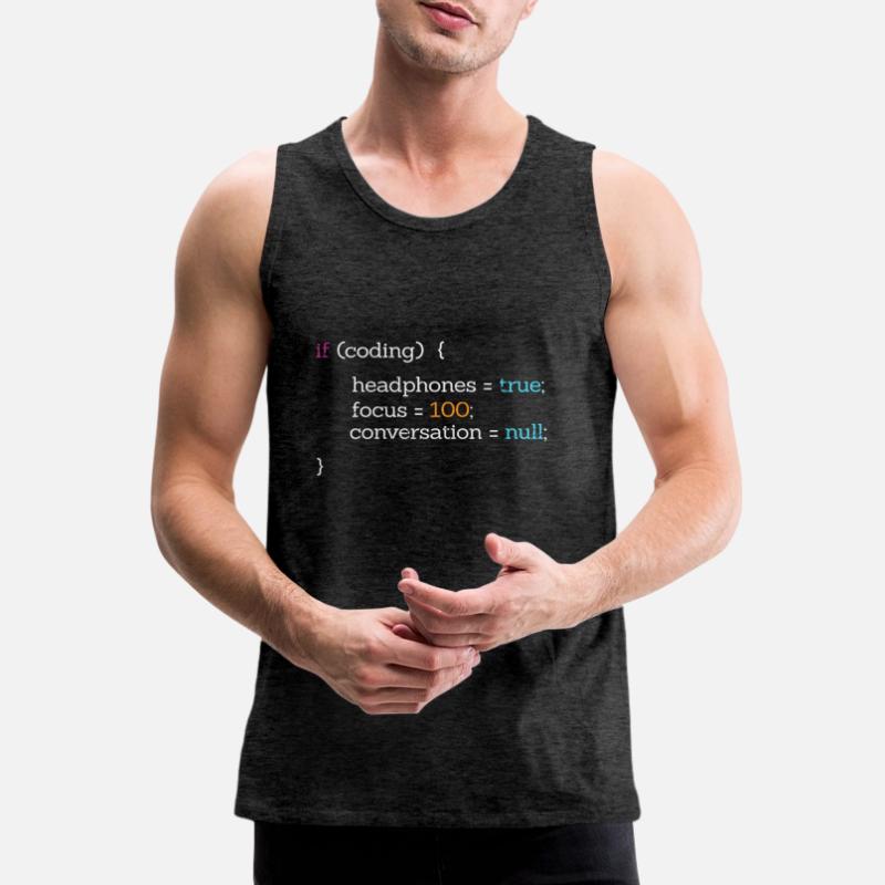 Coder Programmierer Code Nerd Informatik Geschenk Männer Premium Bio Tank Top