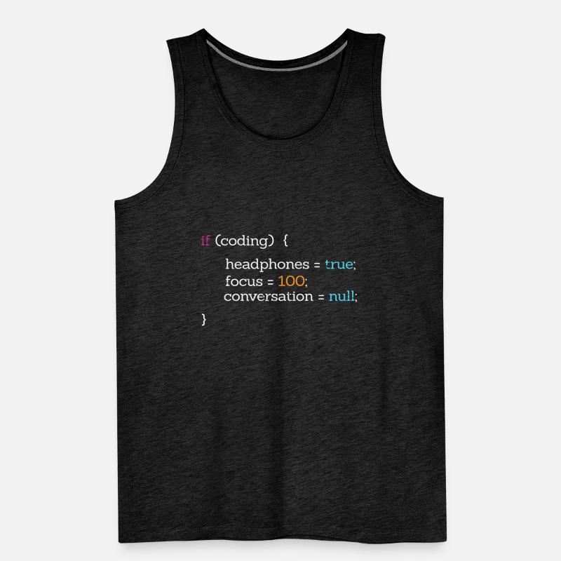 Coder Programmierer Code Nerd Informatik Geschenk Männer Premium Bio Tank Top