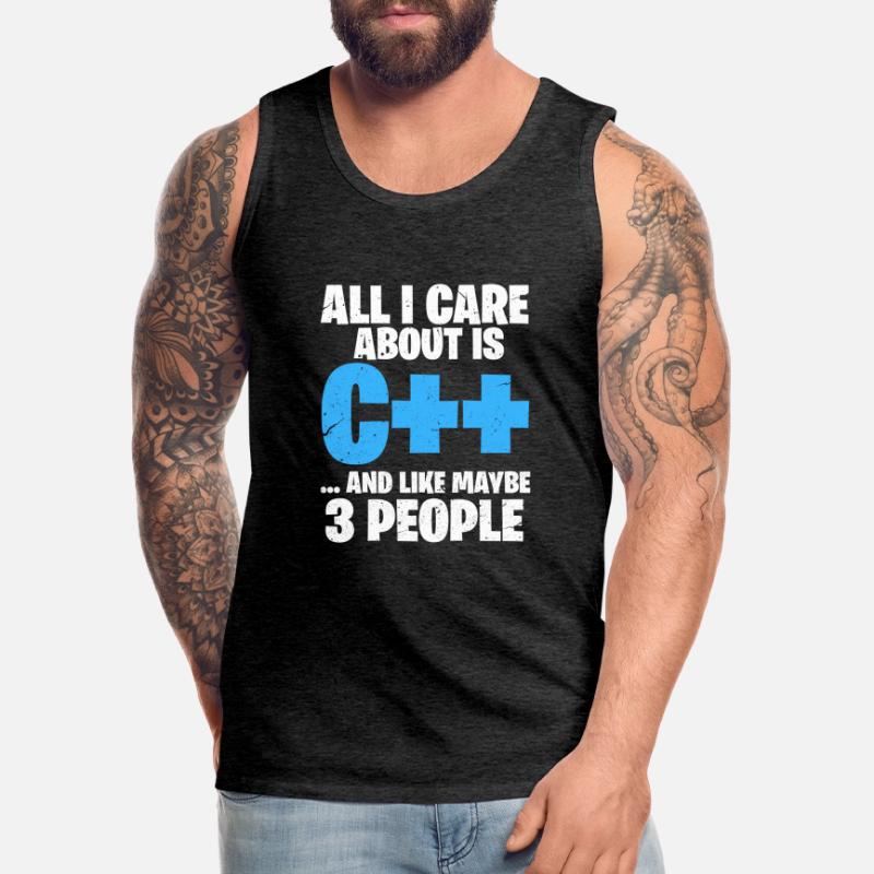 Programmer C ++ Code Coder Programming Men's Premium Organic Tank Top