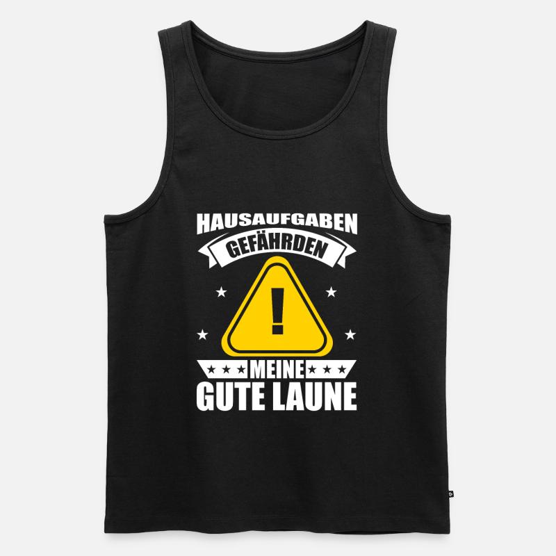 Schüler - Männer Premium Bio Tank Top - Schwarz