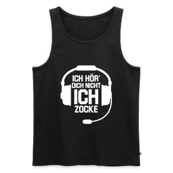 Gamer - Männer Premium Bio Tank Top - Schwarz - Vorne - AI Model Male 178 light (178cm)