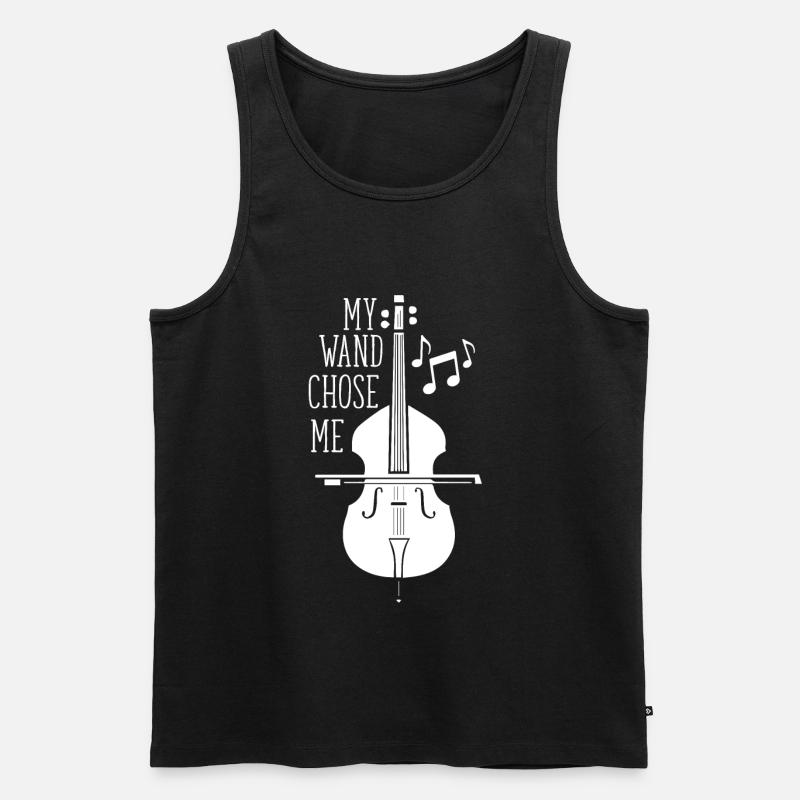 Kontrabass - Männer Premium Bio Tank Top - Schwarz
