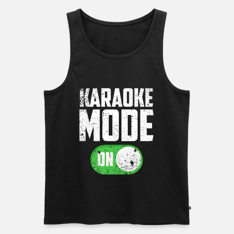 Karaoke - Männer Premium Bio Tank Top - Schwarz