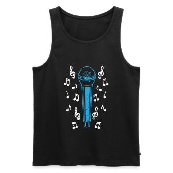 Karaoke - Männer Premium Bio Tank Top - Schwarz - Vorne - Michal (187cm)