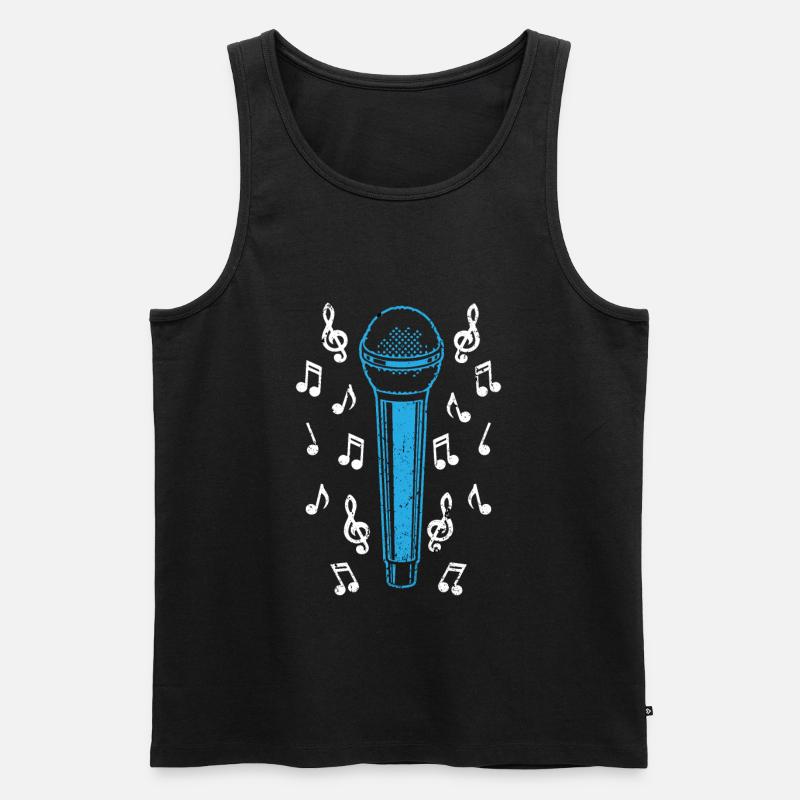 Karaoke - Männer Premium Bio Tank Top - Schwarz
