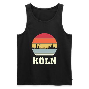Köln Skyline Kölner Dom Geschenkidee - Männer Premium Bio Tank Top - Schwarz - Vorne - AI Model Male 178 light (178cm)