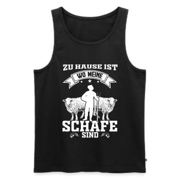 Schaf Schafe Hirte Schäfer Geschenk - Männer Premium Bio Tank Top - Schwarz - Vorne - AI Model Male 178 light (178cm)