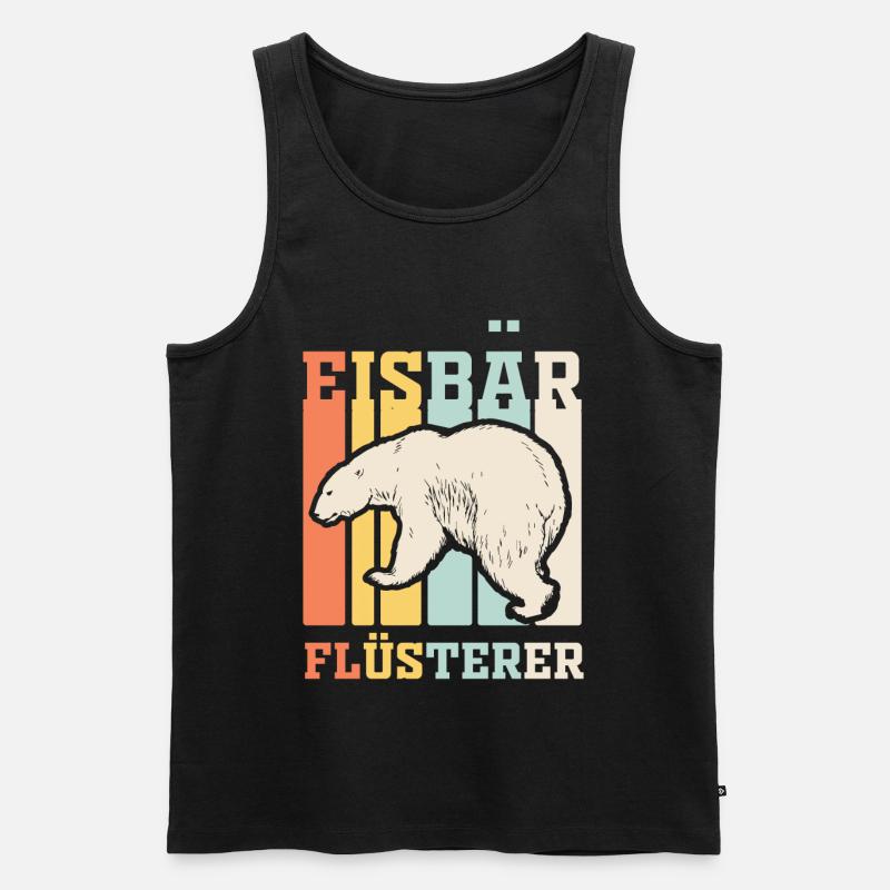 Eisbär Flüsterer - Männer Premium Bio Tank Top - Schwarz