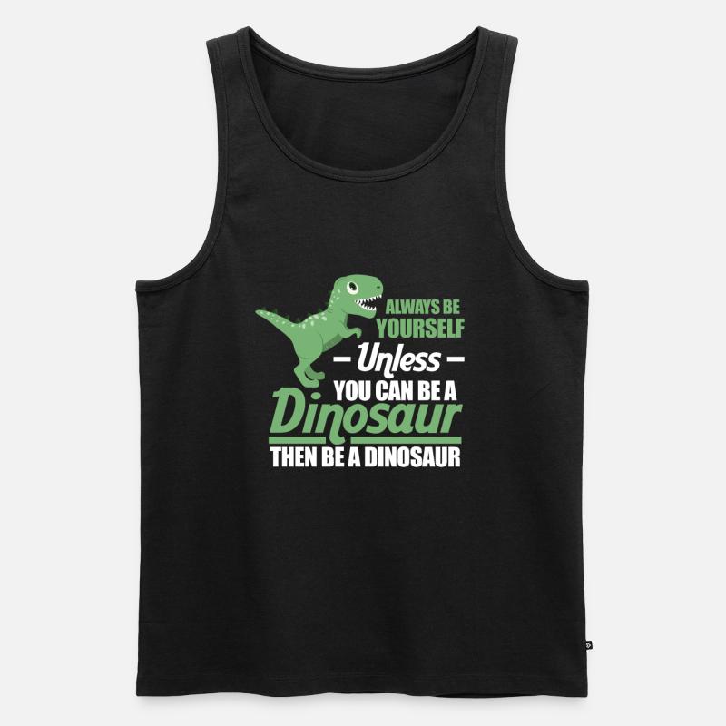 Dinosaurier - Männer Premium Bio Tank Top - Schwarz