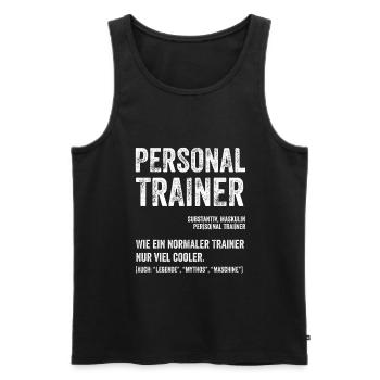 Personal trainer trainer - Men's Premium Organic Tank Top - black - Front - AI Model Male 178 light (178cm)