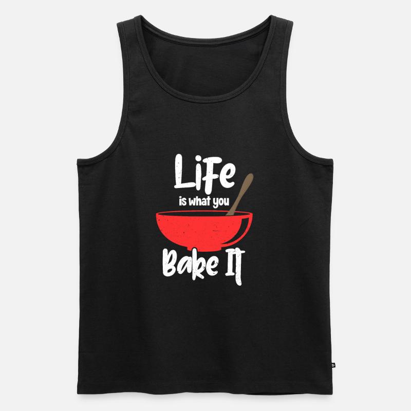 Backen - Männer Premium Bio Tank Top - Schwarz