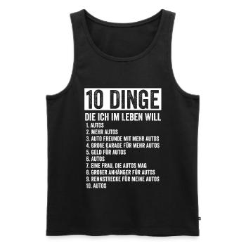 Auto Tuning lustiges Sprüche Geschenk - Männer Premium Bio Tank Top - Schwarz - Vorne - Michal (187cm)