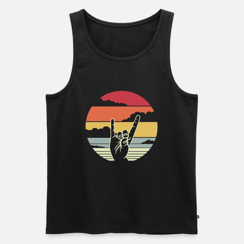 Schweigefuchs Retro Geschenk - Männer Premium Bio Tank Top - Schwarz