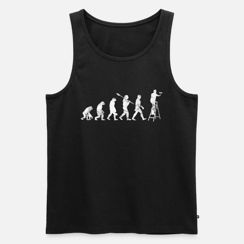 Maler & Lackierer Evolution - Männer Premium Bio Tank Top - Schwarz