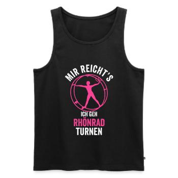 Mir reichts ich geh Rhönrad turnen - Männer Premium Bio Tank Top - Schwarz - Vorne - Michal (187cm)