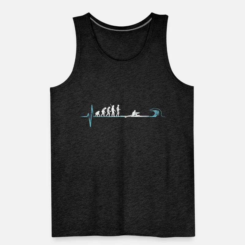 Rudern Evolution eines Ruderer Männer Premium Bio Tank Top