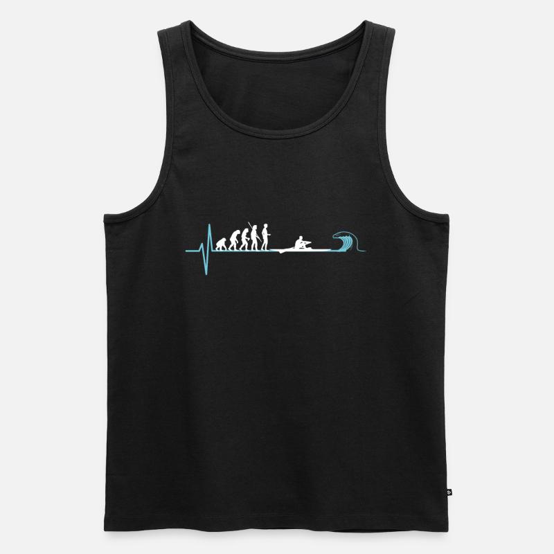 Rowing evolution - Men's Premium Organic Tank Top - black