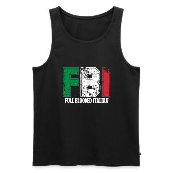 Italian Italy Italian Italia Gift - Men's Premium Organic Tank Top - black - Front - Michal (187cm)