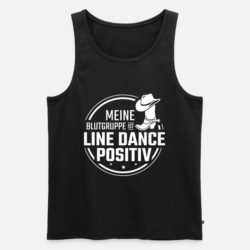 Linedance Geschenk - Männer Premium Bio Tank Top - Schwarz