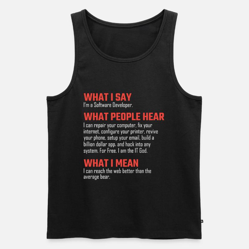 Programmierer nerd Debugging Geschenk - Männer Premium Bio Tank Top - Schwarz