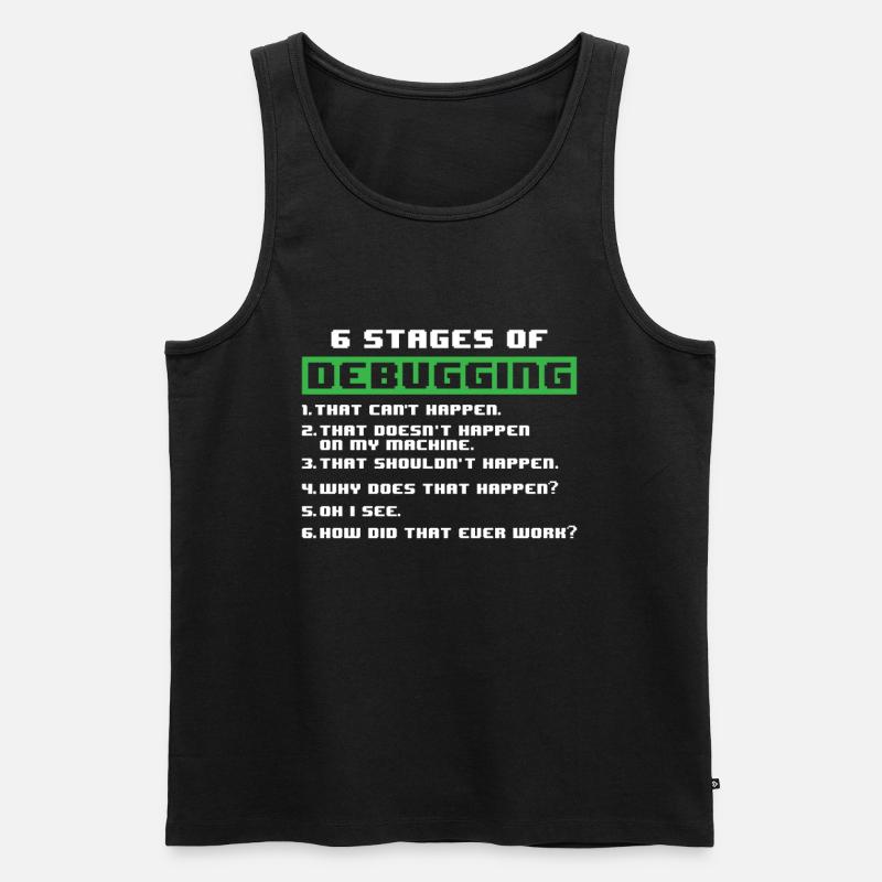 Debugging programmer - Men's Premium Organic Tank Top - black