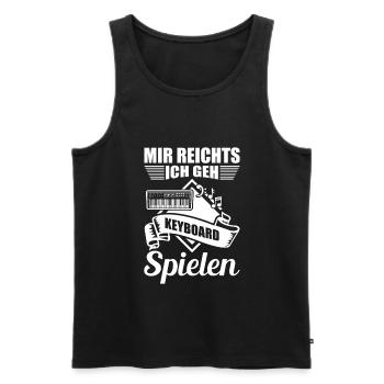 Keyboarder Sprüche Geschenk - Männer Premium Bio Tank Top - Schwarz - Vorne - Michal (187cm)