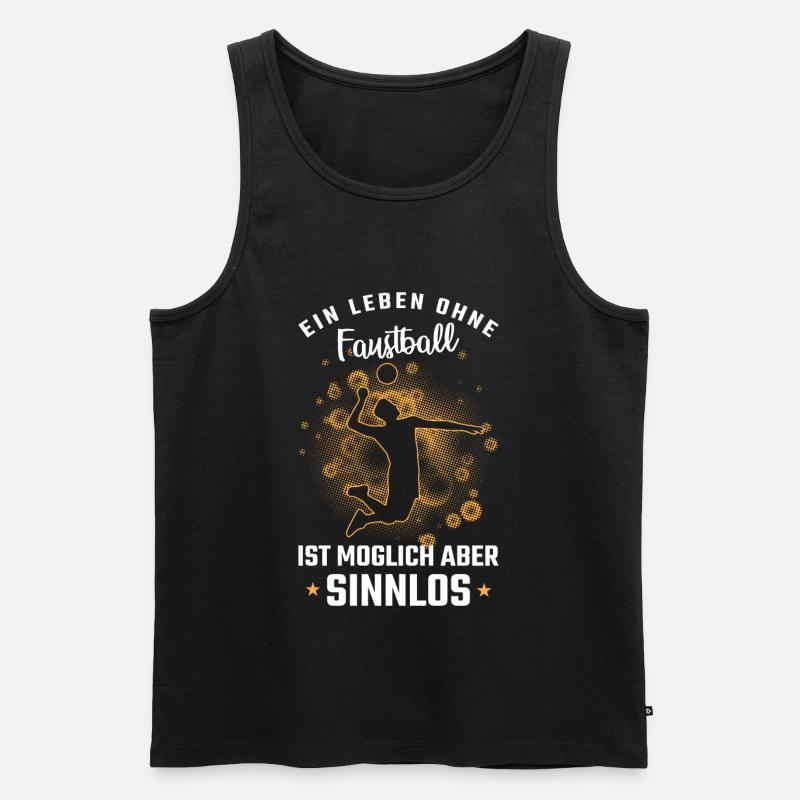 Faustball - Männer Premium Bio Tank Top - Schwarz