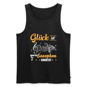 Saxophonist Saxophon Geschenkidee - Männer Premium Bio Tank Top - Schwarz - Vorne - Michal (187cm)