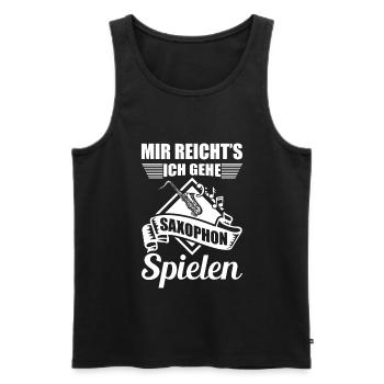 Mir reichts ich gehe Saxophone spielen - Männer Premium Bio Tank Top - Schwarz - Vorne - Michal (187cm)
