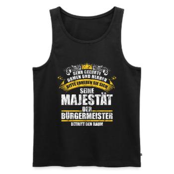 Bürgermeister Gemeinde Amt Stadt Geschenk - Männer Premium Bio Tank Top - Schwarz - Vorne - Michal (187cm)