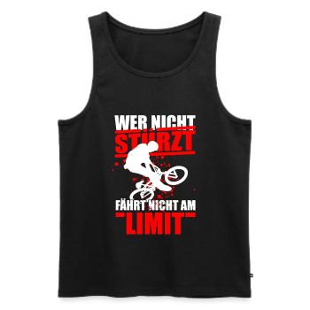 Mountainbiker Mountainbike Hobby - Männer Premium Bio Tank Top - Schwarz - Vorne - AI Model Male 178 light (178cm)