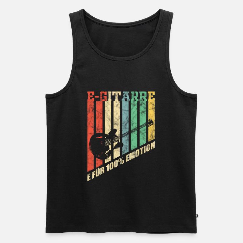 E-Gitarre - Männer Premium Bio Tank Top - Schwarz