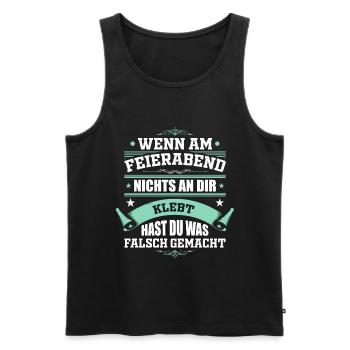 Lustiges Erzieher Kinderbetreuer Sprüche Geschenk - Männer Premium Bio Tank Top - Schwarz - Vorne - Michal (187cm)