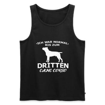 Cane Corso - Männer Premium Bio Tank Top - Schwarz - Vorne - Michal (187cm)