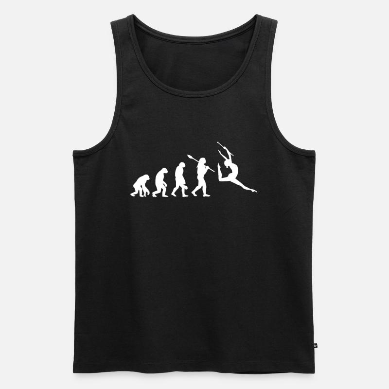 Twirling Evolution - Männer Premium Bio Tank Top - Schwarz