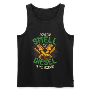 I love the smell of Diesel - Auto - Men's Premium Organic Tank Top - black - Front - Michal (187cm)