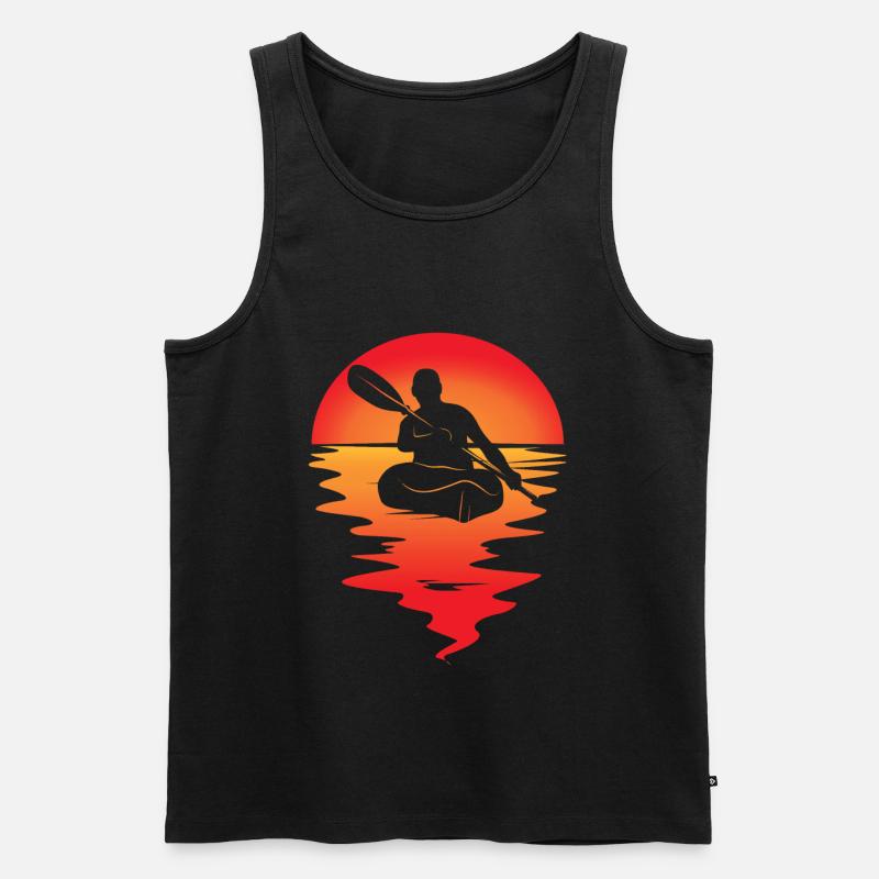 Kanu - Männer Premium Bio Tank Top - Schwarz