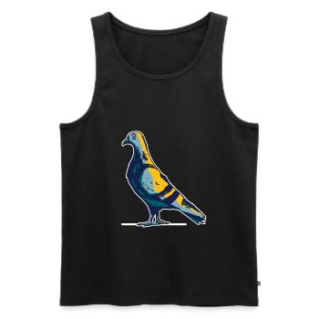Taube - Männer Premium Bio Tank Top - Schwarz - Vorne - AI Model Male 178 light (178cm)