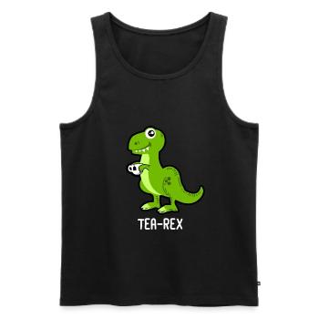 Tea-Rex Dinosaure Dino - Débardeur bio Premium Homme - noir - Devant - Michal (187cm)